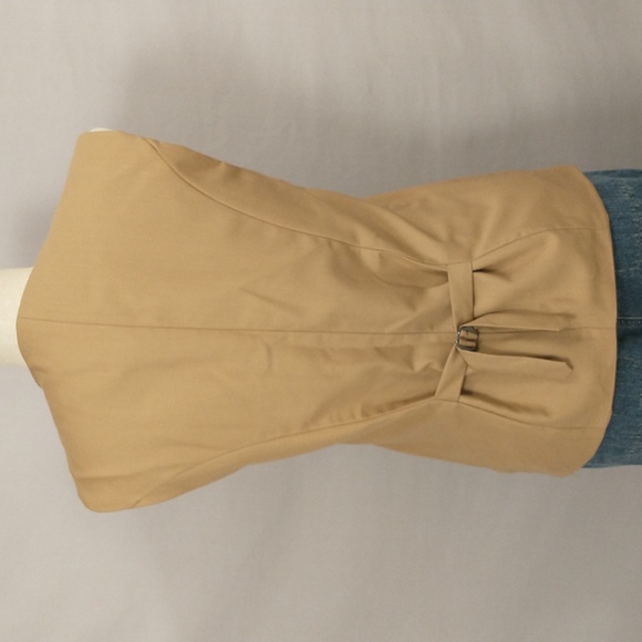 Khaki Vest Button Front Classic Waistcoat Lined & Washable Unisex 36" Chest - Picture 4 of 10